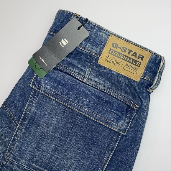 NEW G-Star RAW 3D Straight Cargo Jeans Mens 32x30(27"L) Tapered DNM Stretch - Picture 1 of 9
